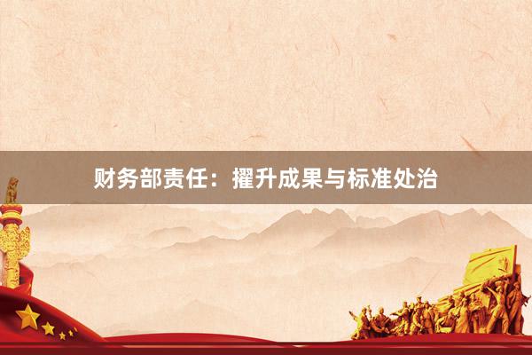 财务部责任：擢升成果与标准处治